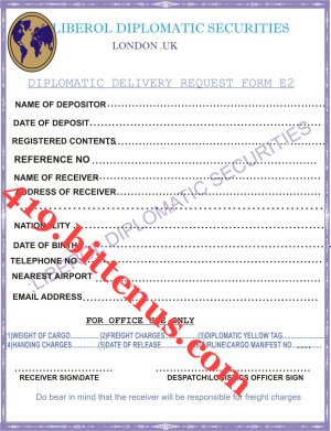 DIPLOMATIC DELIVERY FORM